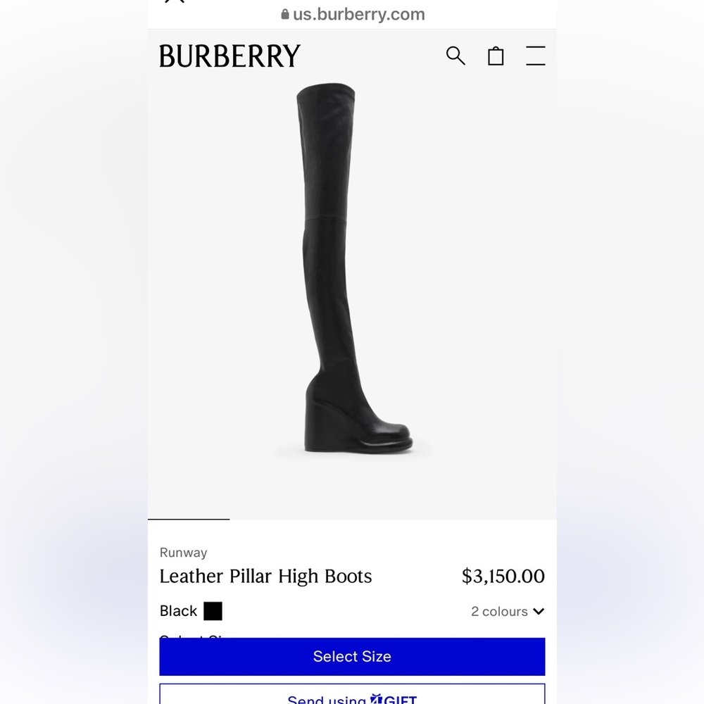 NWT RARE RUNWAY AUTHENTIC BURBERRY THIGH HIGH LEATHER BOOTS

🔥2026 RUNWAY TREND - Picture 17 of 17